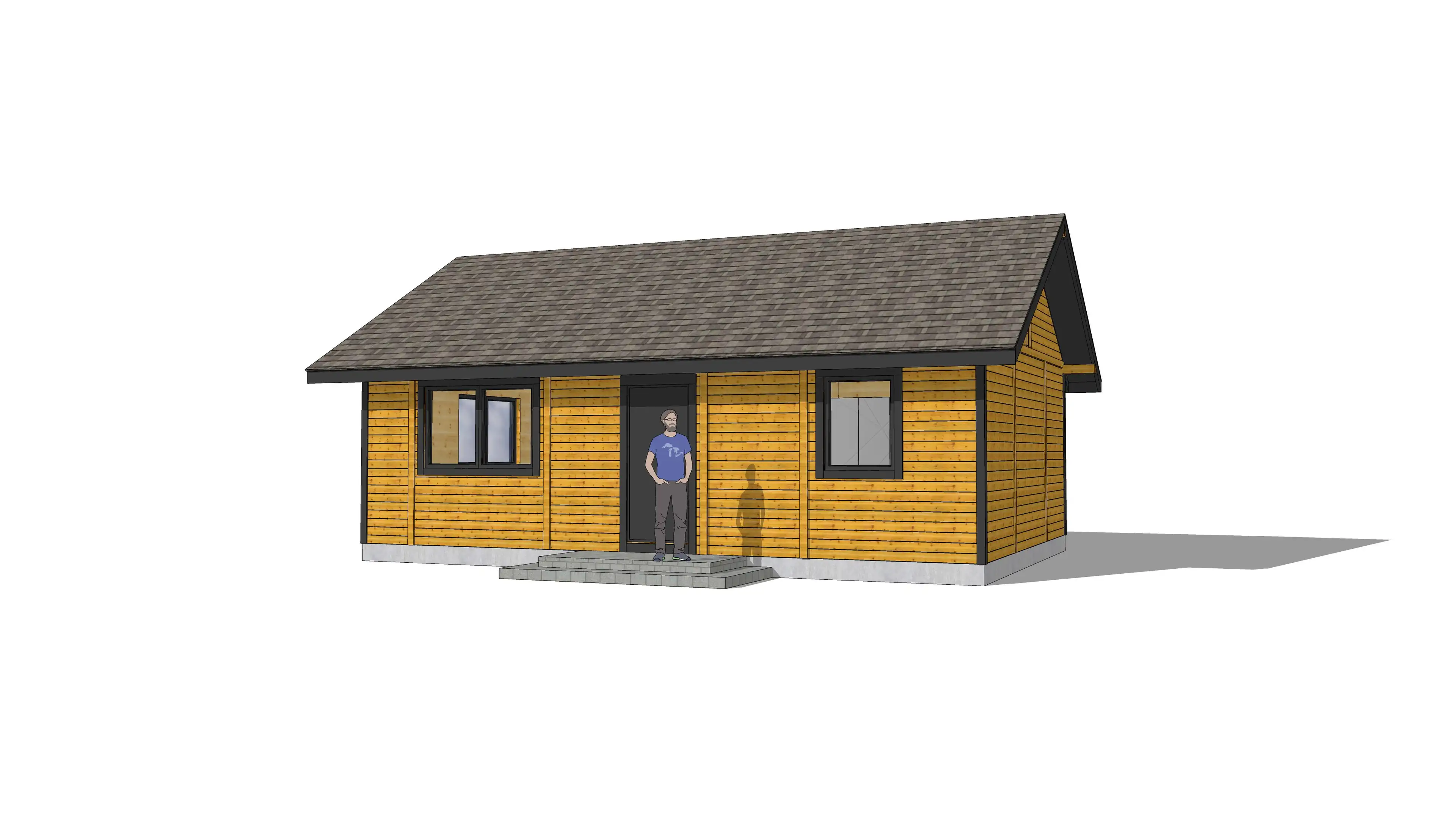 Drewniany domek rekreacyjny całoroczny CRK5 - 54 m²