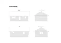 Elewacje drewnianego domku CRK5