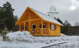 Drewniany domek letniskowy Bolesław - wymiary 7x5 m, powierzchnia 35 m² z tarasem