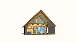 PROJEKT ARCHIWALNY -  Leon IV 5,9m x 5,9m + taras 22 m2 - zdjęcie 1