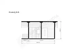 Domek SM-1 - przekrój konstrukcji B-B