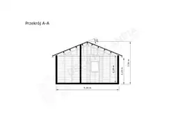 Domek SM-1 - szczegółowy przekrój konstrukcji A-A