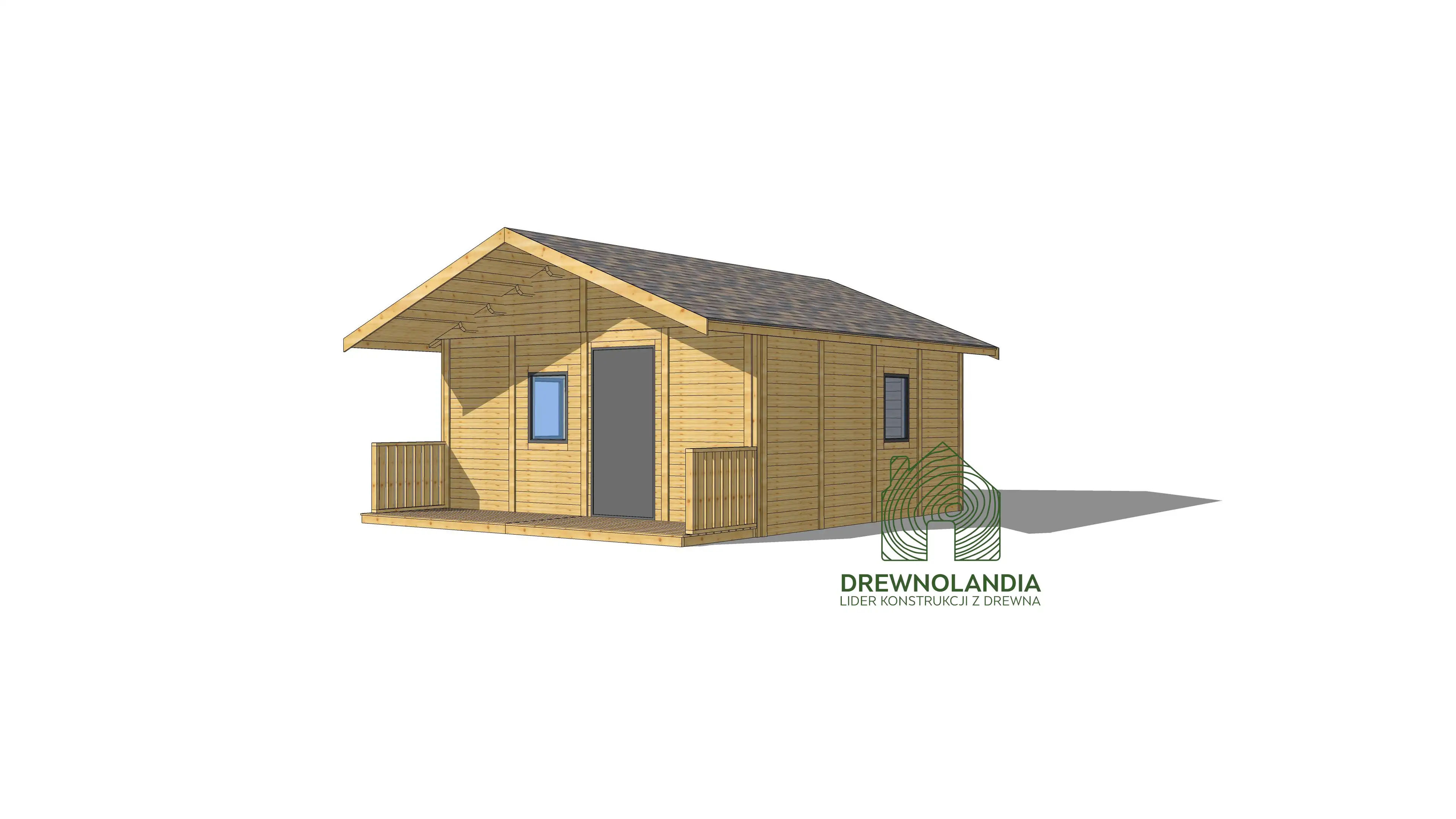 Domek SM-1 - wersja na expo, widok z boku