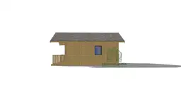 Domek SM-1 - wersja ekspozycyjna, widok elewacji