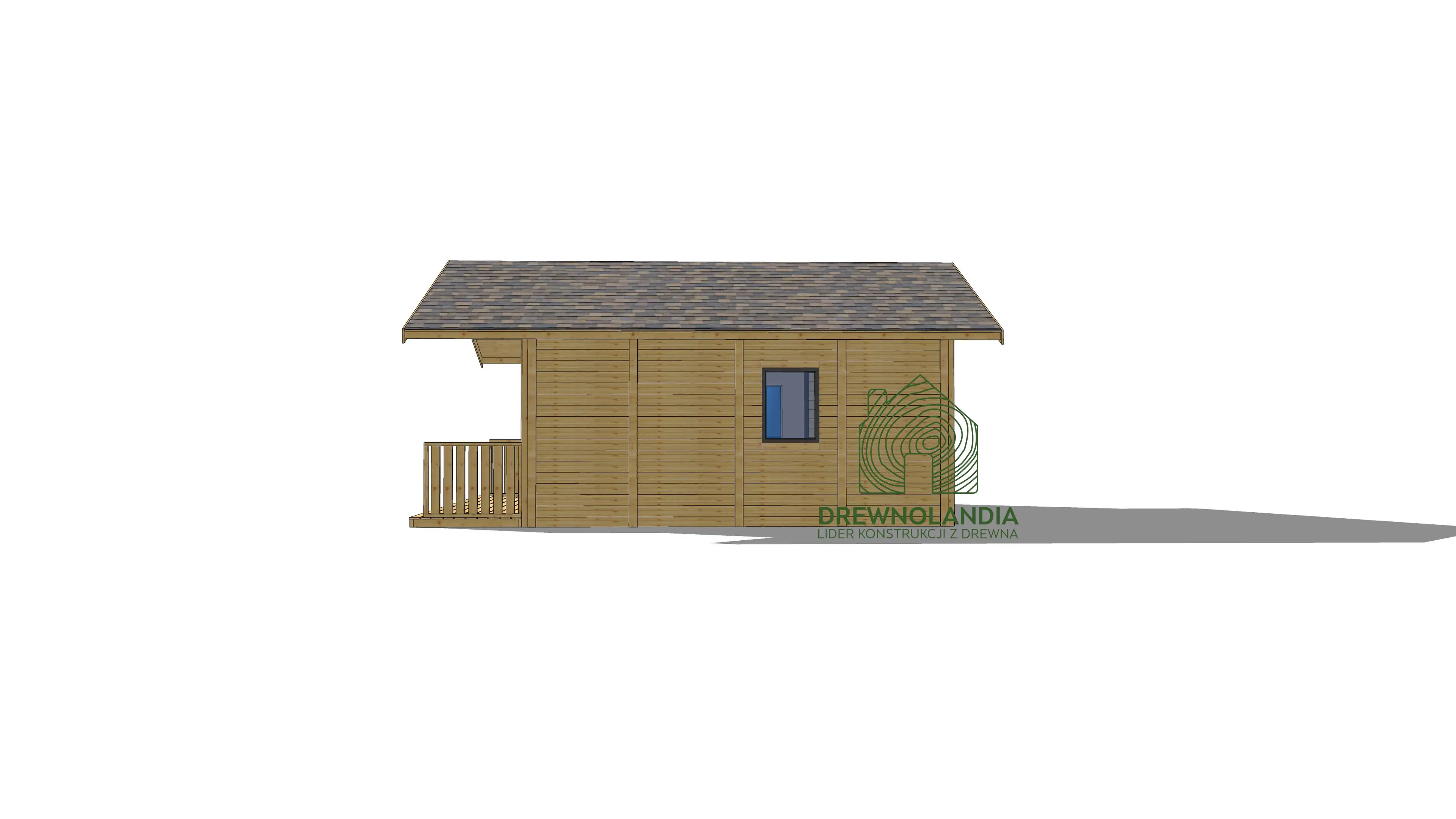 Domek SM-1 - wersja ekspozycyjna, widok elewacji