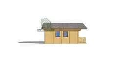 Domek SM-1 - wersja na expo, widok boczny