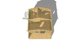 Domek SM-1 - wersja ekspozycyjna, perspektywa wnętrza