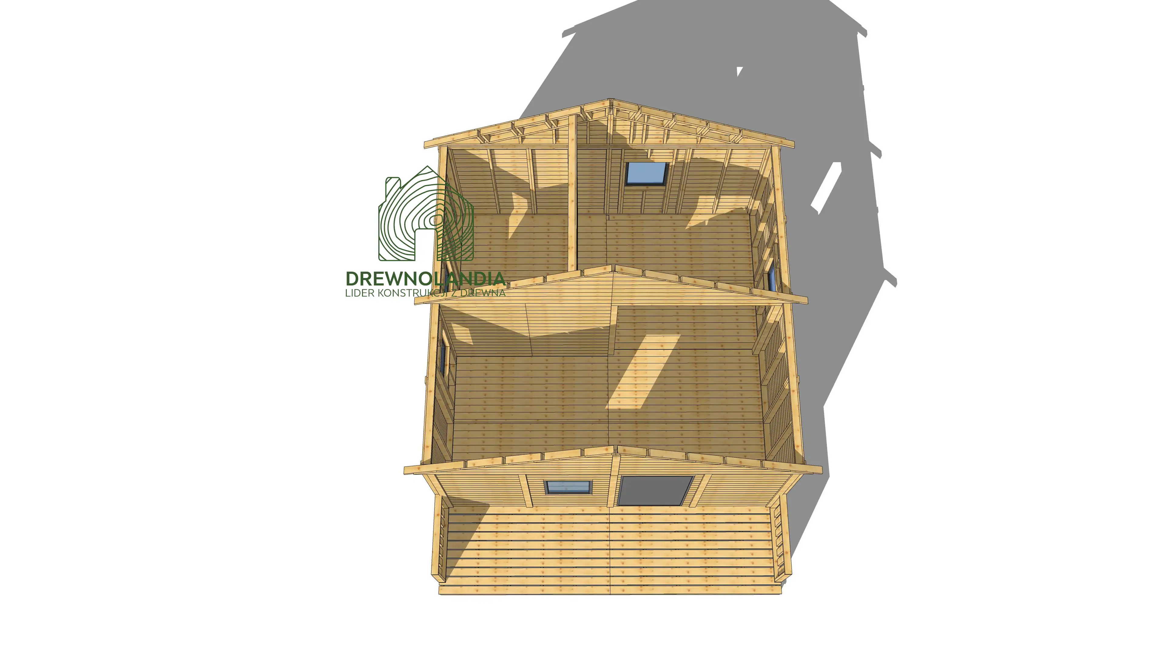 Domek SM-1 - wersja ekspozycyjna, perspektywa wnętrza