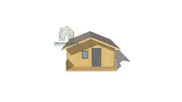 Domek SM-1 - wersja na expo, widok frontalny