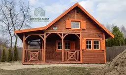 Domek z drewna Mieszko II Drewnolandia - domek rekreacyjny całoroczny