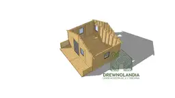 SM-2 - Drewniany domek letniskowy z montażem własnym, wersja 20013