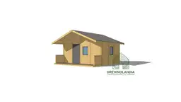 SM-2 - Drewniany domek letniskowy, wersja 20003, idealny na działkę rekreacyjną