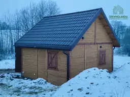 Domek z drewna CRA2 – ocieplony model z instalacją hydrauliczną