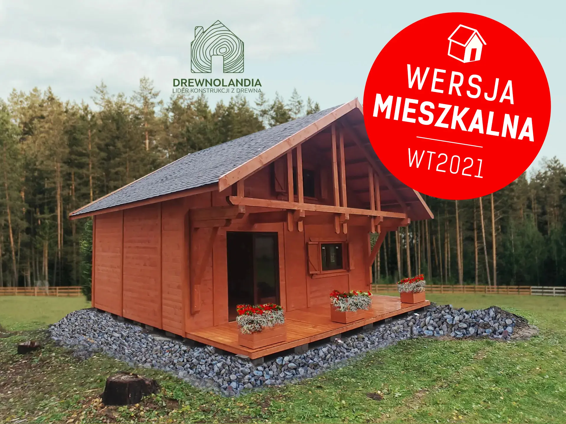 Domek mieszkalny całoroczny CRA7  PLUS - WT2021- 35 m²