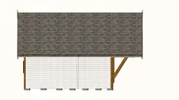 rzut boku - domek z tarasem