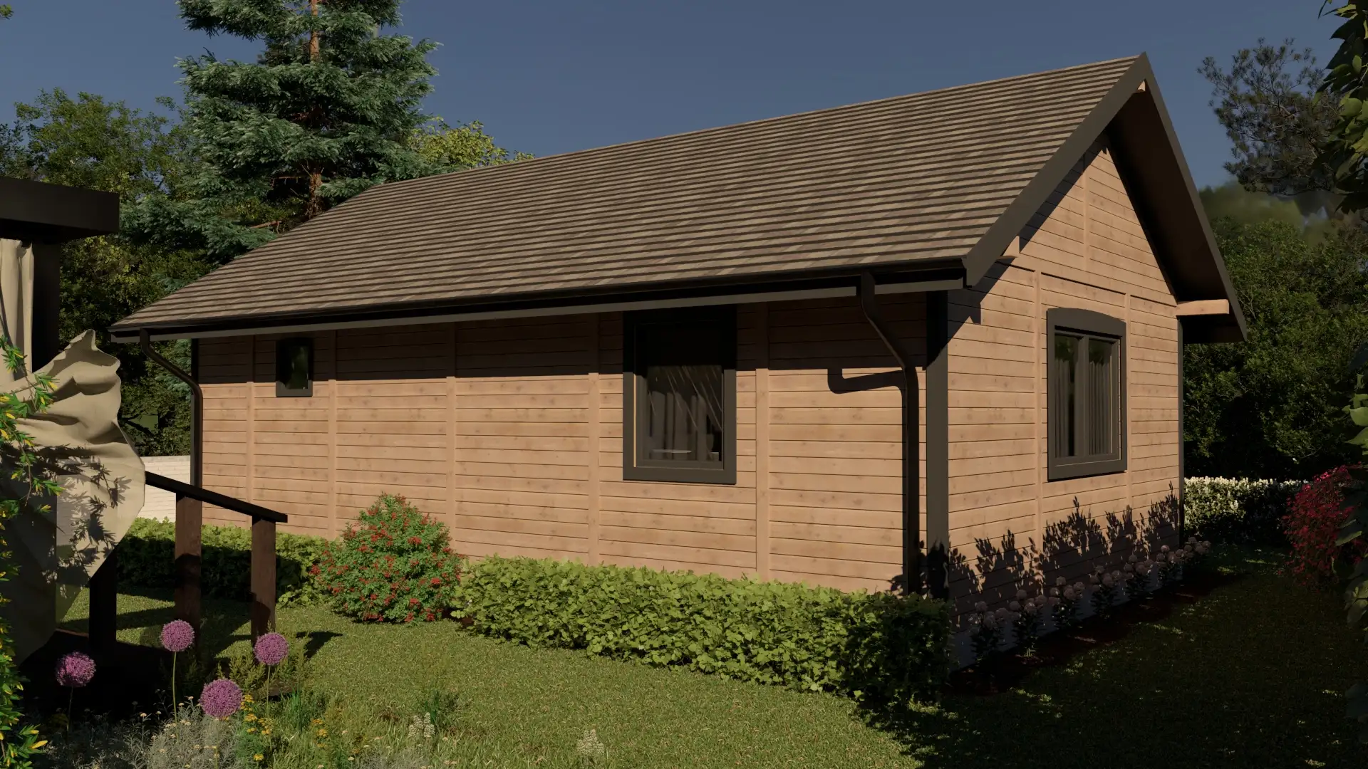 Drewniany domek rekreacyjny całoroczny CRK5 - 54 m²