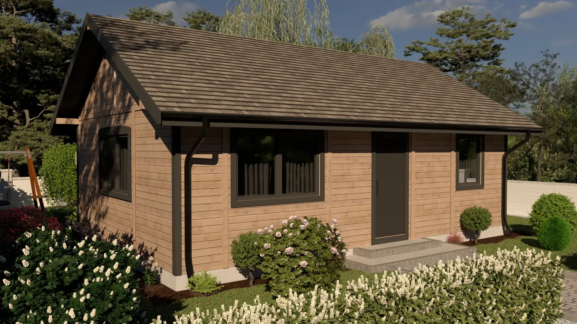 Drewniany domek rekreacyjny całoroczny CRK5 - 54 m²