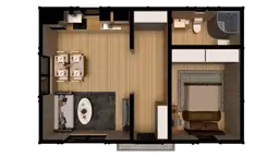 Drewniany domek CRK5 - rzut konstrukcji