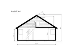 Przekrój A-A - nowoczesny domek letniskowy Adam III