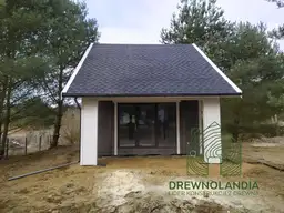 Domek CRP9 PLUS całoroczny z drewna – widok zewnętrzny