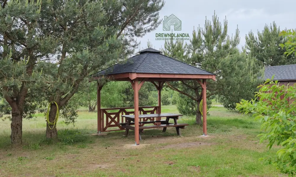 Jowita – altana ogrodowa z drewna 3x3 – cztery słupy i dach