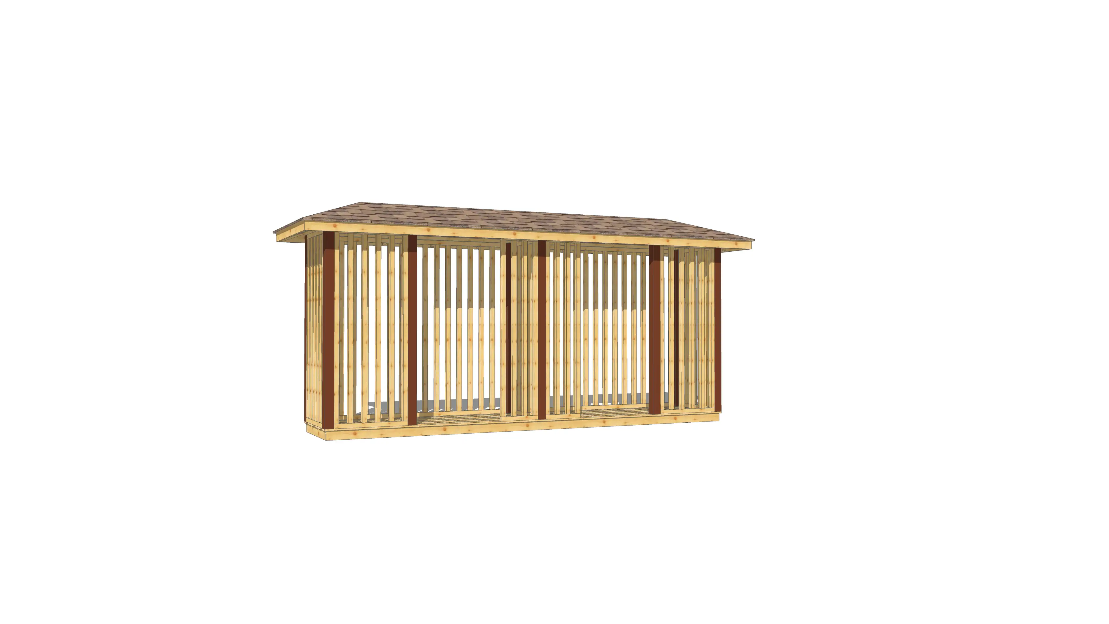 Drewutnia Julia – praktyczna drewutnia na drewno opałowe, 5x1 m