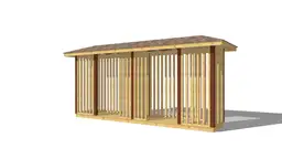 Drewutnia Julia – przestronny schowek na drewno o wymiarach 5x1 m