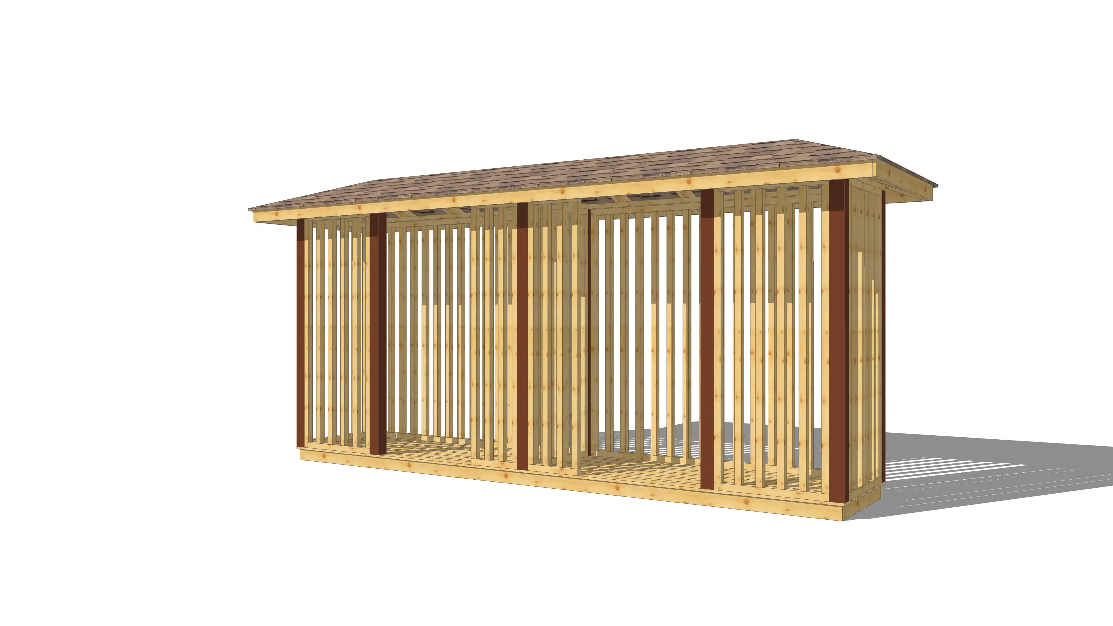 Drewutnia Julia – przestronny schowek na drewno o wymiarach 5x1 m