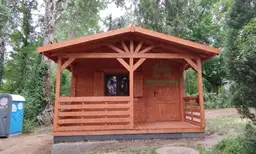 Drewniany domek Aleksander - letniskowy, wymiary 6x4 m