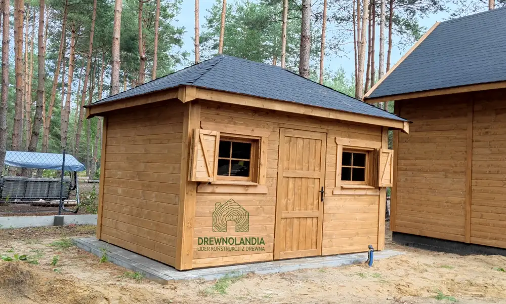 Szopka narzędziowa Jerzy o powierzchni 12 m², wykonana przez Drewnolandię