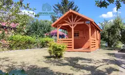 Aleksander - drewniana altanka działkowa, domek letniskowy