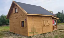 Drewnolandia, domek drewniany Marcel II, 25m², z tarasem