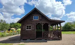 Domek drewniany Mieszko I, 20m², letniskowy, estetyczny design