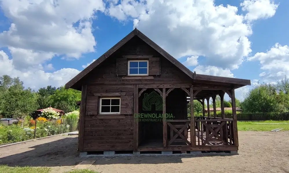 Domek drewniany Mieszko I, 20m², letniskowy, estetyczny design