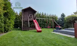 Drewniany plac zabaw z domkiem Lolek - idealny wybór dla aktywnych dzieci