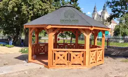 Drewniana altanka ośmiokątna Eliza, wykonana z wysokiej jakości drewna