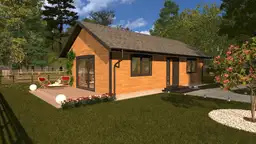 Szczegółowa wizualizacja domu CRK1 PLUS – nowoczesny projekt domu o powierzchni 70 m²