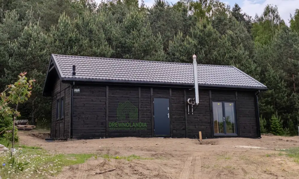 Dom CRK1 PLUS – przestronny projekt domu drewnianego na działkę rekreacyjną