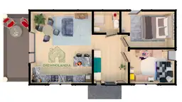 CRK1 PREMIUM – rzut układu funkcjonalnego wnętrza, dostosowanego do całorocznego użytkowania