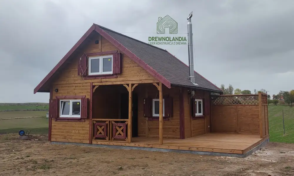 CRA1 – drewniany domek rekreacyjny z antresolą – 25 m²