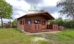 Altana drewniana na działkę – domek letniskowy Norbert IV z tarasem