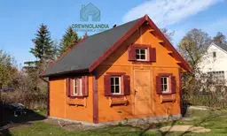 Drewniany domek letniskowy Mikołaj II z antresolą, 5x5m, Drewnolandia