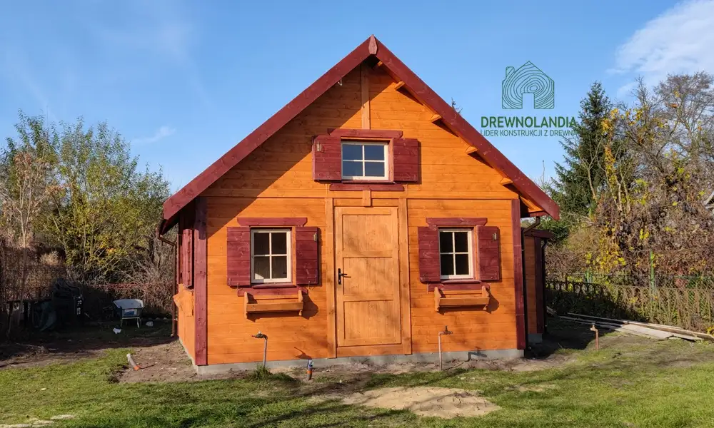 Mikołaj II, domek z drewna z antresolą, 25m², Drewnolandia