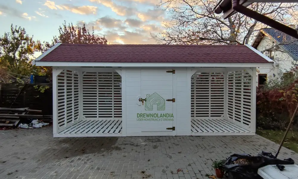 Wiata Wiktoria - 6x2m, drewutnia 