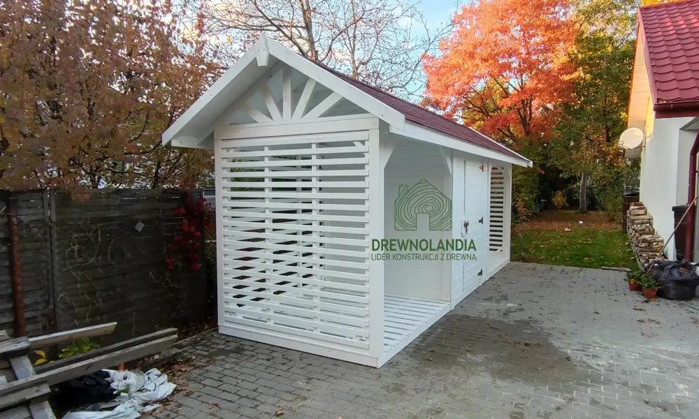 Wiata Wiktoria - 6x2m, drewutnia 