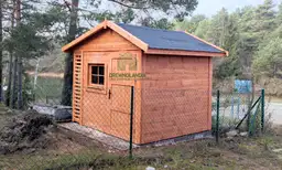 Domek drewniany Bonifacy, szopka i altanka na narzędzia, idealna do małego ogrodu