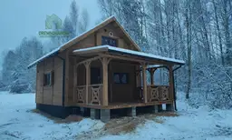 Marcel II, domek letniskowy z tarasem, Drewnolandia