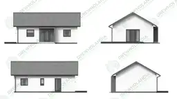 Elewacja boczna domu Drewnolandia 1 CRK PLUS – przestronność i estetyka