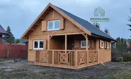 Fabian IV – drewniany domek letniskowy 35 m² z przestronną antresolą