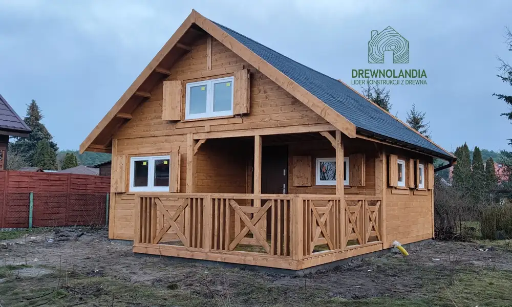 Fabian IV – drewniany domek letniskowy 35 m² z przestronną antresolą